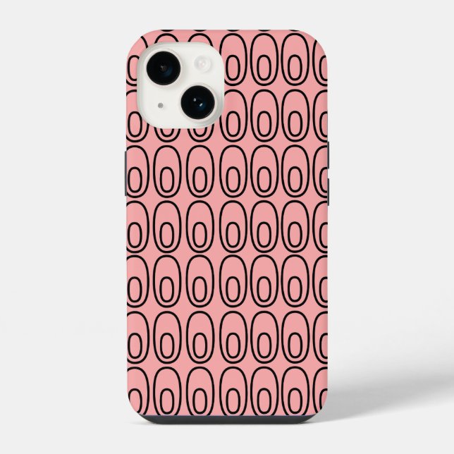 Repeating Salmon Ovals iPhone Case (Back)