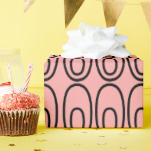 Repeating Salmon Ovals Wrapping Paper
