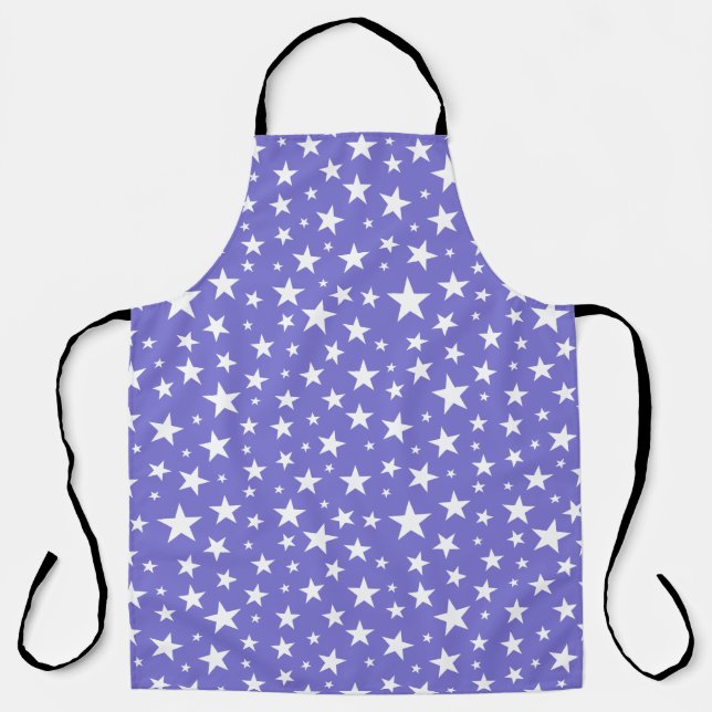Repeating Star Pattern All-Over Print Apron (Front)