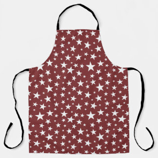 Repeating Star Pattern All-Over Print Apron