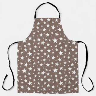 Repeating Star Pattern All-Over Print Apron