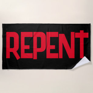 REPENT Beach Towel