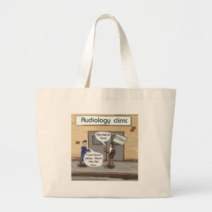 Repent For The Audiologist Office Funny Large Tote Bag