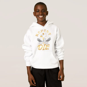Repent Or Die Biblical Boy's Hoodie
