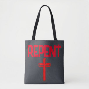 REPENT-SACRIFICE Shoulder Tote Bag