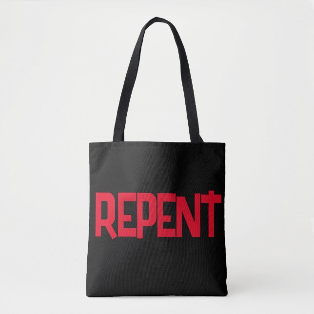 REPENT Shoulder Tote Bag (Front)