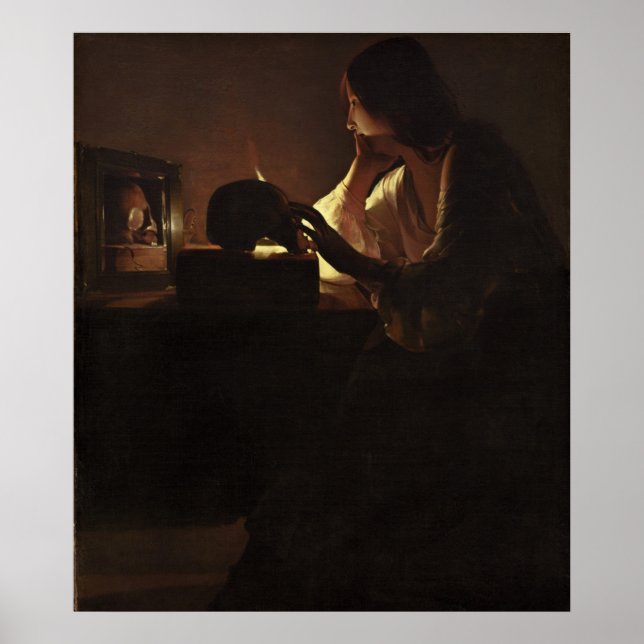 Repentant Magdalen - Georges de La Tour Fine Art Poster (Front)