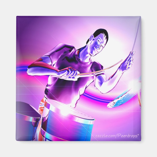 Repercussion- Purple Drummer Magnet (Front)