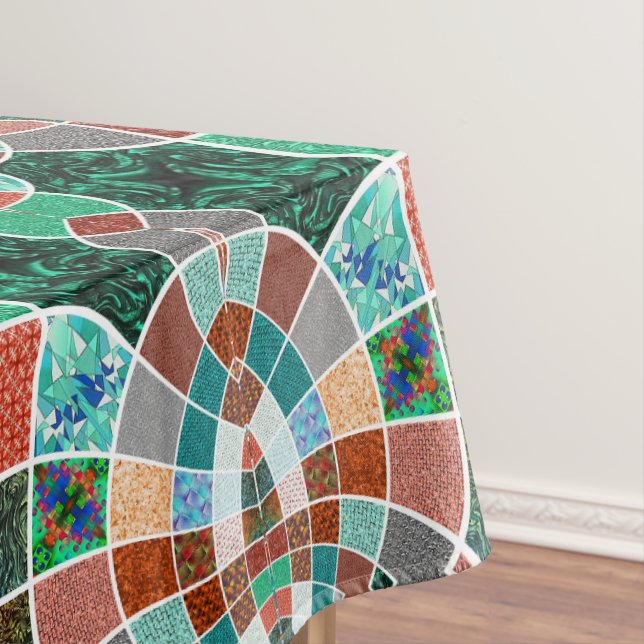 Repetition of images with slight fractal effect tablecloth (In Situ)