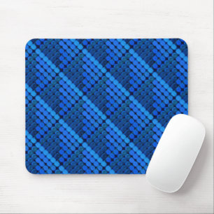 Repetition of royal blue circles forming geometric mouse pad