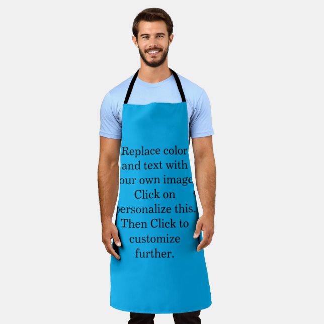 Replace Artwork or Text Print All Over Apron (Worn)