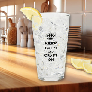 Replace CRAFT, Name   Trendy Keep Calm Pint Glass