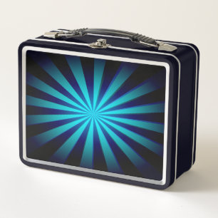 Replace Image or Customise - Vivid Retro Sunburst Metal Lunch Box