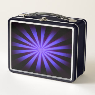Replace Image or Customise - Vivid Retro Sunburst Metal Lunch Box
