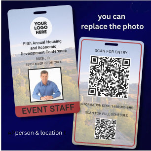 Replace Location Photo Person Photo Conference ID Badge