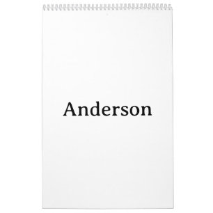 Replace Own Design 17" x 11" One Page Medium White Calendar