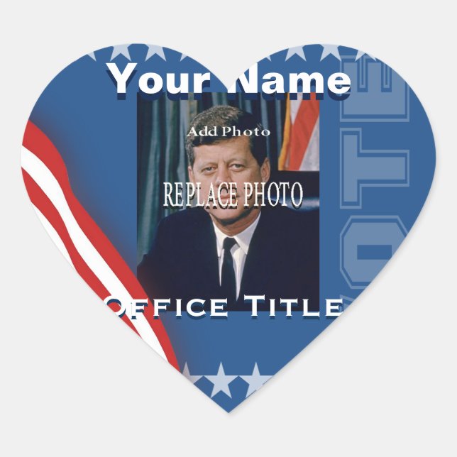 Replace Photo | Campaign Template Heart Heart Sticker (Front)