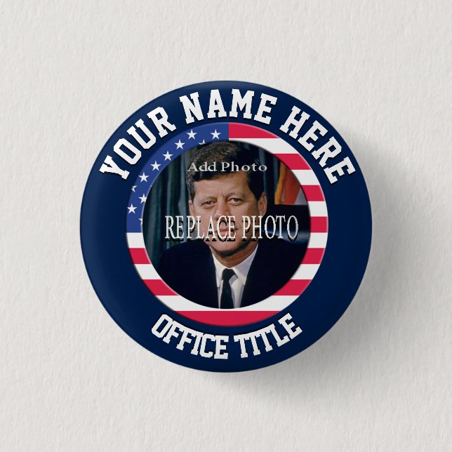 Replace Photo | Campaign Template Round 3 Cm Round Badge (Front)