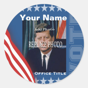 Replace Photo   Campaign Template Round Classic Round Sticker