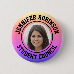 Replace Photo   Student Council 6 Cm Round Badge