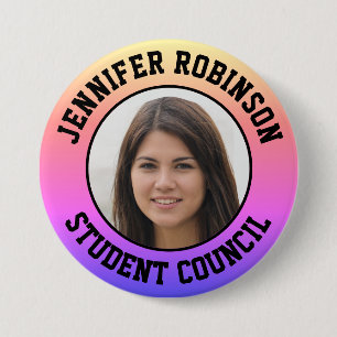 Replace Photo   Student Council 7.5 Cm Round Badge