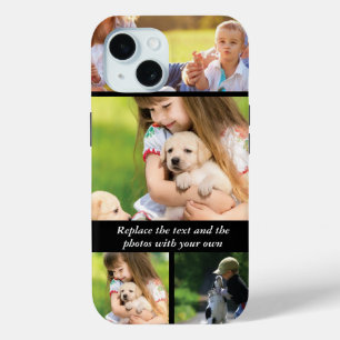 Replace text and photos with your own iPhone 15 case