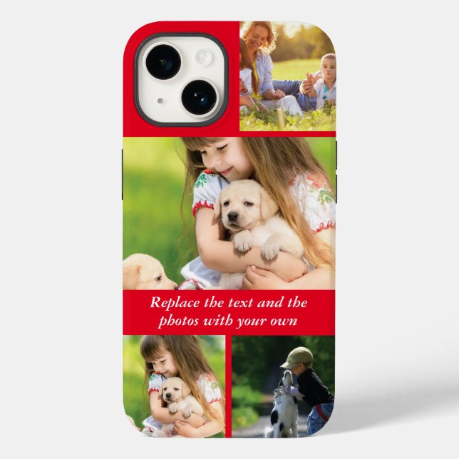 Replace text and photos with your own Case-Mate iPhone case (Back)