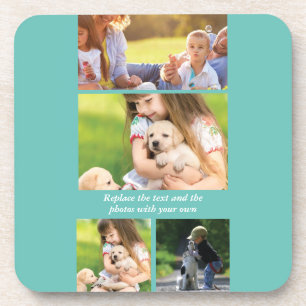 Replace text and photos with your own coaster