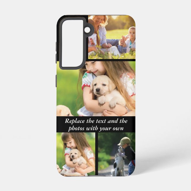 Replace text and photos with your own samsung galaxy s21 case (Back)
