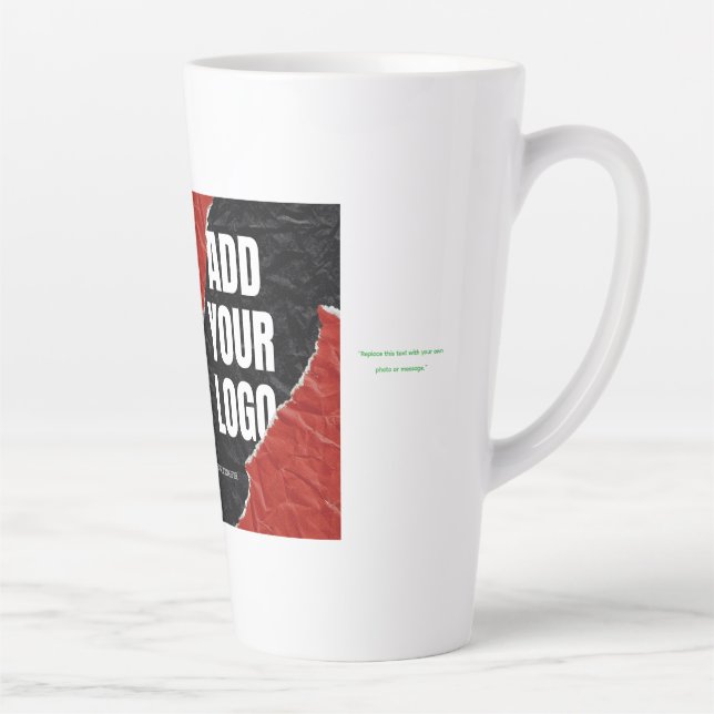 Replace this text with your own photo or message latte mug (Right)