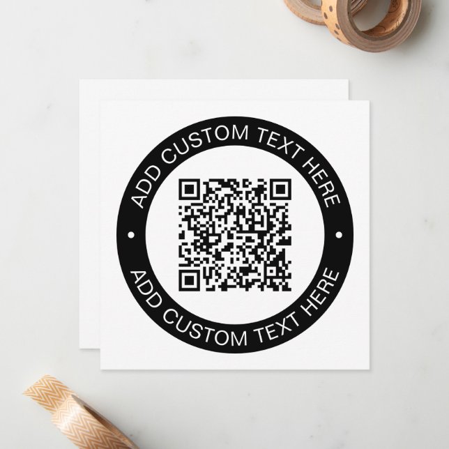 Replace with Your Own Uploaded QR code or Image Card (Front/Back In Situ)