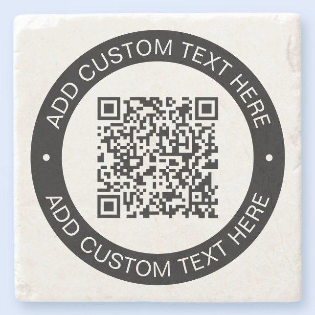 Replace with Your Own Uploaded QR code or Image Stone Coaster (Creator Uploaded)