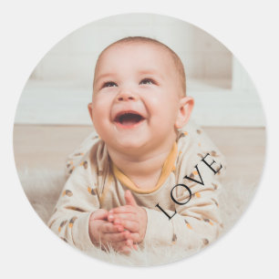 Replace with Your Round Photo Sticker