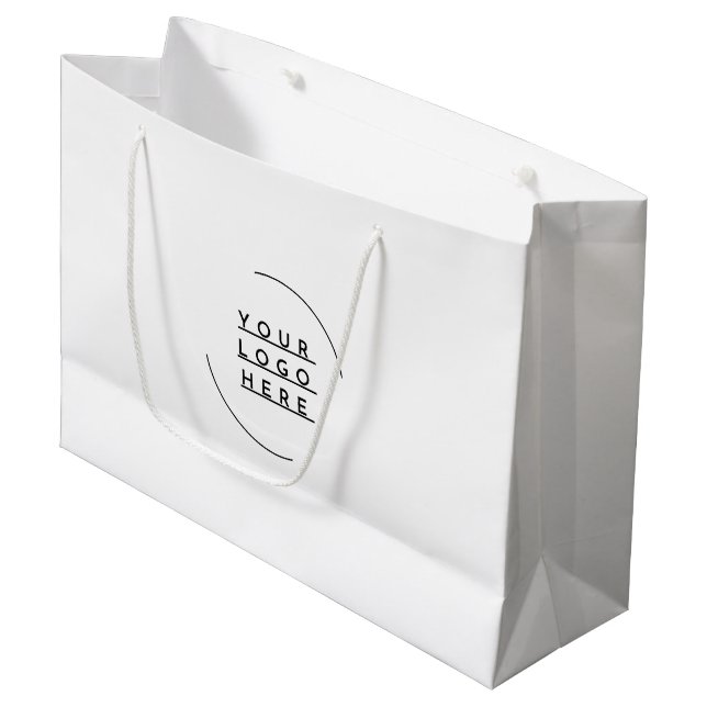 Replace your logo large gift bag (Front Angled)