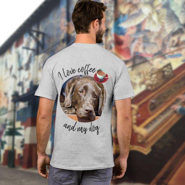 Replaceable Dog Photo and Personalised Text T-Shirt (Creator Uploaded)