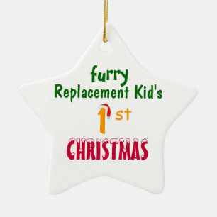 Replacement Kid's 1'st CHRISTMAS Ceramic Ornament