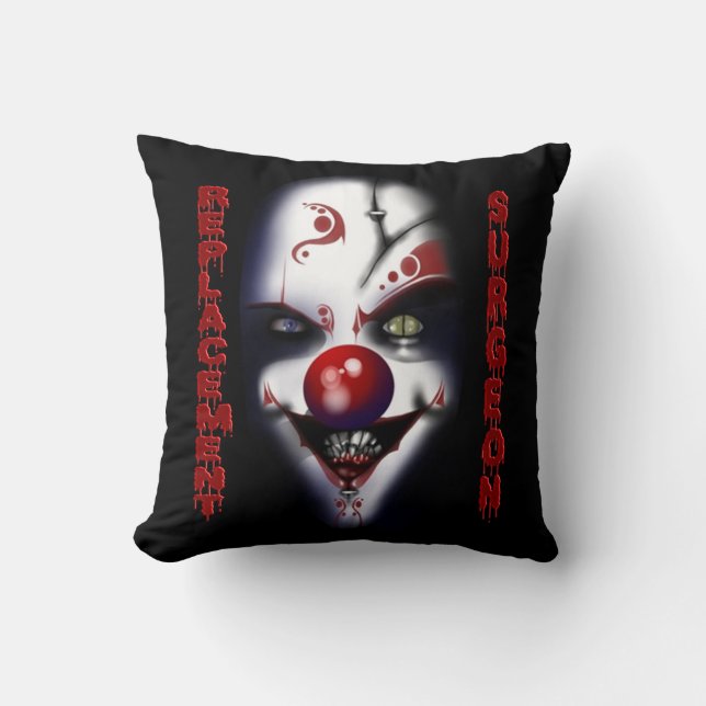 Replacement Surgeon - Evil Clown Cushion (Front)