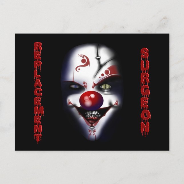 Replacement Surgeon - Evil Clown Postcard (Front)