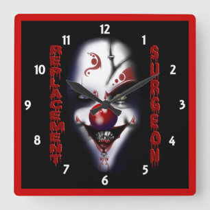 Replacement Surgeon - Evil Clown Square Wall Clock