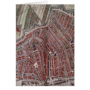 Replica city map of Amsterdam 1652