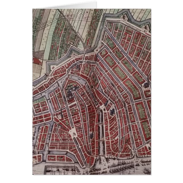 Replica city map of Amsterdam 1652 (Front)