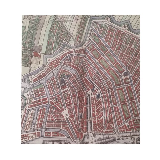 Replica city map of Amsterdam 1652 Notepad (Front)