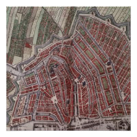 Replica city map of Amsterdam 1652