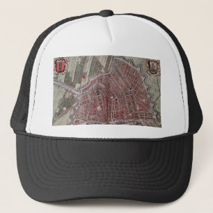 Replica city map of Amsterdam 1652 Trucker Hat