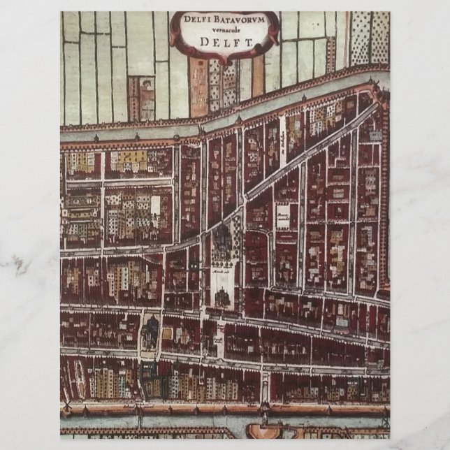 Replica city map of Delft 1649 (Front)
