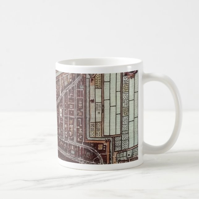 Replica city map of Delft 1649 Coffee Mug (Right)
