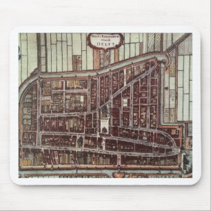 Replica city map of Delft 1649 Mouse Pad