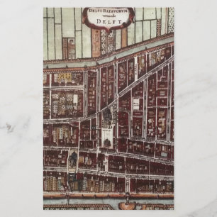 Replica city map of Delft 1649 Stationery