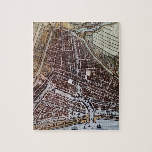 Replica city map of Rotterdam 1652 Jigsaw Puzzle (Vertical)