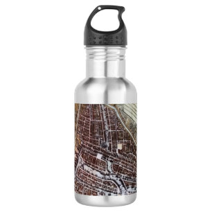 Replica city map of Rotterdam from 1652 532 Ml Water Bottle